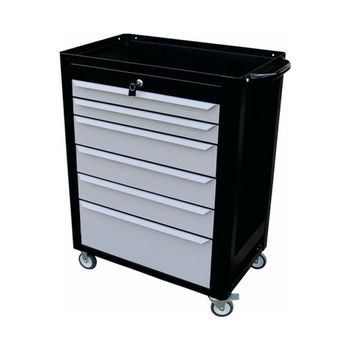 Carrinho Para Ferramentas Fechado Com 6 Gavetas Preto (C08) - Fercar - Ritec Máquinas e Ferramentas