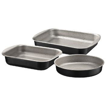 Jogo de Assadeiras Brasil em Alumínio Antiaderente Preto Com 3 Peças (20099/090) - Tramontina - Ritec Máquinas e Ferramentas