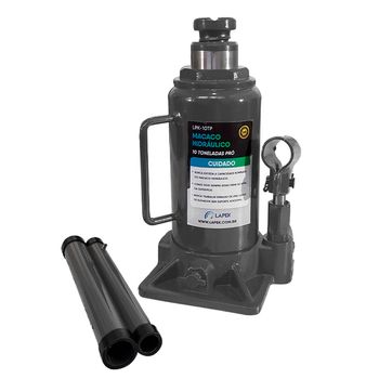 Macaco Hidráulico Pró Tipo Garrafa 10T (LPK-10TP) - Lapek - Ritec Máquinas e Ferramentas