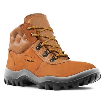 Botina Nobuck Caramelo Com Biqueira Plástica (4855GL/MR/NB) - Safetline - Ritec Máquinas e Ferramentas