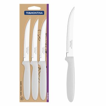 Jogo de Facas Para Churrasco Ipanema Branco Com 3 Peças (23360/385) - Tramontina - Ritec Máquinas e Ferramentas