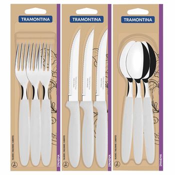 Jogo de Garfos, Facas e Colheres Ipanema Branco Com 9 Unidades - Tramontina - Ritec Máquinas e Ferramentas