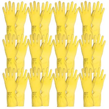 Luva Látex Amarela PPM08 Tamanho 10 Com 12 Unidades (292,0008) - Proteplus - Ritec Máquinas e Ferramentas