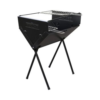 Churrasqueira de Metal Dobrável Portátil Preta - FERCAR - Ritec Máquinas e Ferramentas