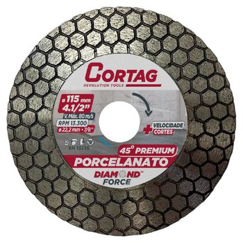 Disco Diamantado Para Chanfro 45° Premium 115mm (62795) - Cortag - Ritec Máquinas e Ferramentas