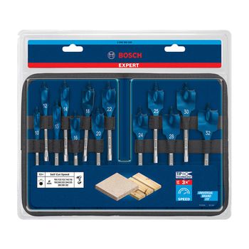 Jogo com 13 brocas Bosch EXPERT Sel fCut Speed 10-32mm x 152mm - Ritec Máquinas e Ferramentas