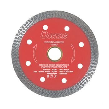 Disco de Corte Diamantado Porcelanato Best Quality 110mm - CORTAG - Ritec Máquinas e Ferramentas
