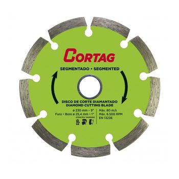 Disco Diamantado Segmentado 230mm - Cortag - Ritec Máquinas e Ferramentas