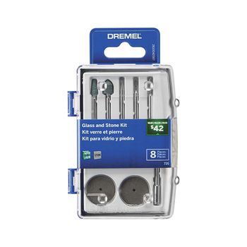 Kit De Acessórios de Micro Retífica para Vidro e Pedra 9pçs 735 - Dremel - Ritec Máquinas e Ferramentas