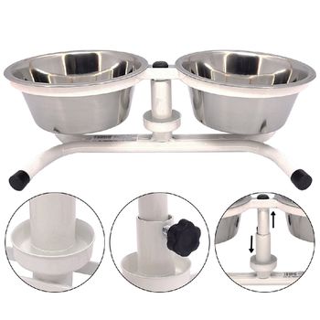 Comedouro Pet Duplo Tigela Inox 900ml - FERCAR - Ritec Máquinas e Ferramentas