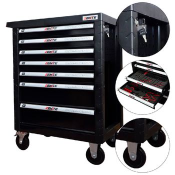 Carrinho de Ferramentas Completo Com 7 Gavetas e 191 Peças (ZT001001) - Zenite - Ritec Máquinas e Ferramentas