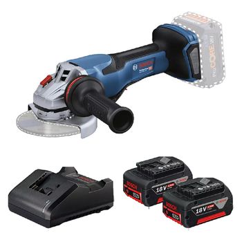 Esmerilhadeira Angular 18V Sem Fio Com Carregador e 2 Baterias (GWS 18V-15P) - Bosch - Ritec Máquinas e Ferramentas