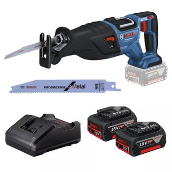 Serra Sabre 18V Brushless Sem Fio Com Carregador e 2 Baterias (GSA 185-Li) - Bosch - Ritec Máquinas e Ferramentas