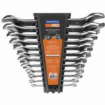 Jogo de Chaves Fixas 12 Peças (44610/312) - Tramontina Pro - Ritec Máquinas e Ferramentas