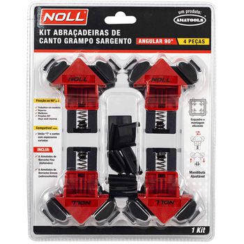 Abraçadeiras de Canto Grampo Sargento 90° Com 4 Peças (815,0001) - Noll - Ritec Máquinas e Ferramentas