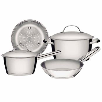 Jogo de Panelas Allegra em Aço Inox Com 4 Peças (65660/270) - Tramontina - Ritec Máquinas e Ferramentas