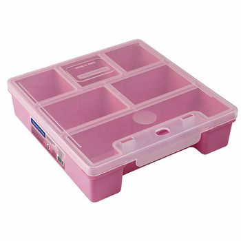 Organizador Plástico Com Tampa e Divisórias 7.1/2'' Rosa (43804/501) - Tramontina - Ritec Máquinas e Ferramentas