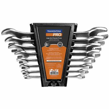 Jogo de Chaves Fixas Com 8 Peças (44610/308) - Tramontina Pro - Ritec Máquinas e Ferramentas