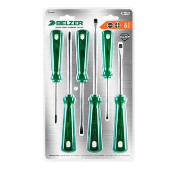 Jogo De Chave De Fenda E Phillips Com 06 Peças 232102BN - Belzer - Ritec Máquinas e Ferramentas