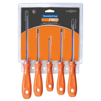 Jogo Chaves de Fenda 5 Peças (44130/505) - Tramontina Pro, - Ritec Máquinas e Ferramentas