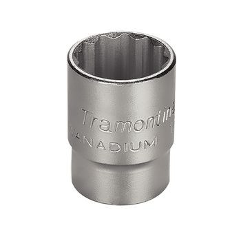 Soquete Estriado em Aço Cromo Vanádio 23 mm - Encaixe 1/2'' Tramontina PRO - Ritec Máquinas e Ferramentas