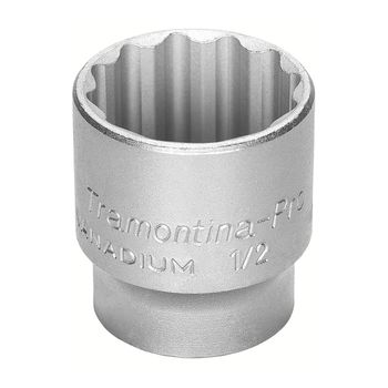 Soquete Estriado em Aço Cromo Vanádio 30 mm - Encaixe 1/2'' - Tramontina Pro - Ritec Máquinas e Ferramentas