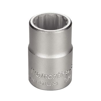 Soquete Estriado em Aço Cromo Vanádio 15/16'' - Encaixe 3/4'' Tramontina PRO - Ritec Máquinas e Ferramentas