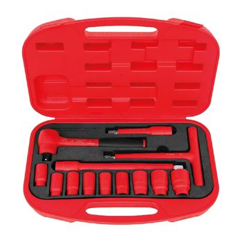 Maleta com Soquetes e Acessórios Isolados de 10 a 24mm IEC 60900 1/2'' 13 peças 44335/213 Tramontina PRO - Ritec Máquinas e Ferramentas
