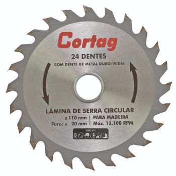 Disco Diamantado - Lâmina de Serra Circular 110mm (60864) - Cortag - Ritec Máquinas e Ferramentas