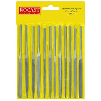 Jogo de Limas Agulha 140mm - 12 Peças (39,0070) - Rocast - Ritec Máquinas e Ferramentas