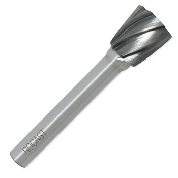 Lima Rotativa Cônica Invertida Para Alumínio 16mm (45,0118) - Rocast - Ritec Máquinas e Ferramentas