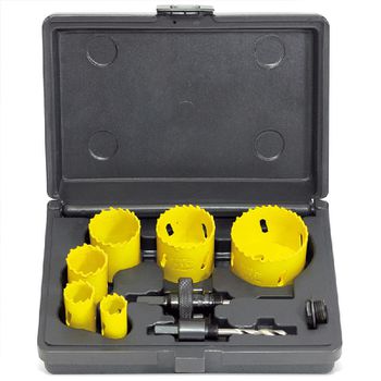 Kit Serra Copo Bimetálica com Dentes Variáveis 9 peças 19 a 57mm 97,0001 ROCAST - Ritec Máquinas e Ferramentas