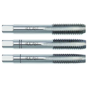 Jogo de Macho Manual HSS - BSW 3/16'' - 28FPP DIN351 Com 3 Peças (22,0039) - Rocast - Ritec Máquinas e Ferramentas