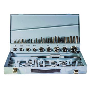 Kit p Roscar Polegada UNC 45peças machos cossinetes1/8 1/2pol UNC 94,0002 ROCAST - Ritec Máquinas e Ferramentas