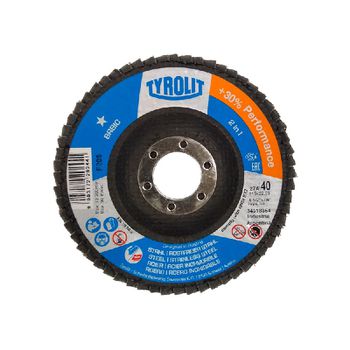 Disco de Lixa Flap Angular 115mm Grana 40 - 27A Basic - 34318364 - TYROLIT - Ritec Máquinas e Ferramentas