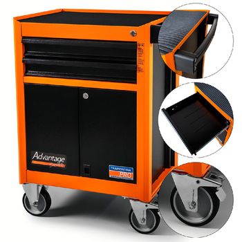 Carrinho Para Ferramentas Com 2 Gavetas Laranja (44950/006) - Tramontina Pro - Ritec Máquinas e Ferramentas