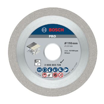Disco Diamantado Para Porcelanato PRO 110mm (2608602728) - Bosch - Ritec Máquinas e Ferramentas