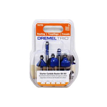 Kit Fresas Especiais TR770 p/ Dremel Trio 5 Unidades - Dremel - Ritec Máquinas e Ferramentas