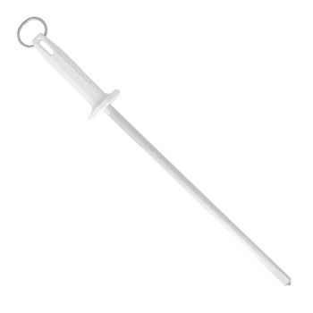 Chaira Haste Estriada 10'' / 25cm Cabo Branco (BKW407-10) - Starrett - Ritec Máquinas e Ferramentas