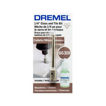 Serra Copo Diamantada p/ Vidro 663DR 1/4 Pol. - Dremel - Ritec Máquinas e Ferramentas