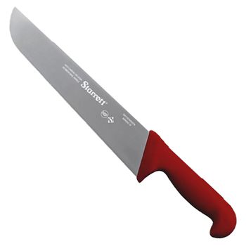 Faca de Carne Para Refile Aéreo Lâmina Reta Larga 12'' Com Cabo Vermelho (BKR203-12) - Starrett - Ritec Máquinas e Ferramentas