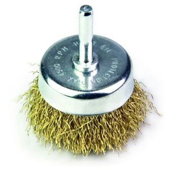 Escova de Aço Latonado Tipo Copo com Haste 50mm 319,0012 ROCAST - Ritec Máquinas e Ferramentas