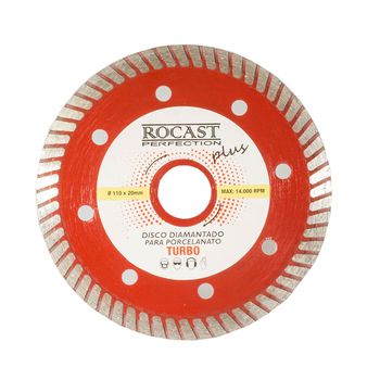Disco Diamantado Turbo Extrafino Plus Porcelanato 110x20mm 34,0015 ROCAST - Ritec Máquinas e Ferramentas