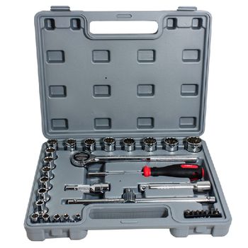 Jogo de Soquetes Estriados 1/2'' Com 31 Peças (405,0001) - Noll - Ritec Máquinas e Ferramentas