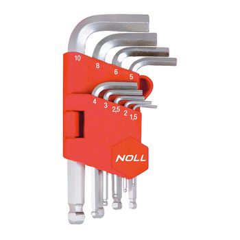 Jogo de Chaves Allen Abauladas 9 peças 1,5 A 10,0mm 374,0004 NOLL - Ritec Máquinas e Ferramentas