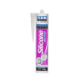Silicone Acético Multiuso Incolor 270g - TEKBOND - Ritec Máquinas e Ferramentas