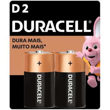 Pilha Alcalina D Grande Com 2 Unidades (4303) - Duracell - Ritec Máquinas e Ferramentas
