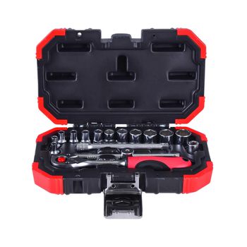 Jogo de Soquetes Sextavados 1/4'' 4 à 13mm 16 Peças 3300050 - Gedore Red - Ritec Máquinas e Ferramentas