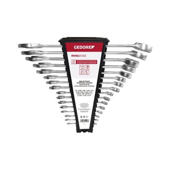 Jogo de Chaves Combinadas 1/4 à 1.1/4'' 16 Peças 3365202 - Gedore Red - Ritec Máquinas e Ferramentas