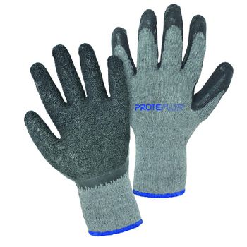 Luva Tricotada Algodão Banho Látex Corrugado PPM 03 PROTEPLUS Tamanho 10 - Ritec Máquinas e Ferramentas